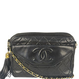 Chanel Black Diamond Stitch Camera Crossbody