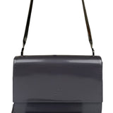 Gucci Grey Patent Leather Flap Mini Shoulder Bag
