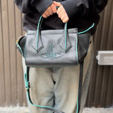 Vivienne Westwood Navy Leather Two Way Bag