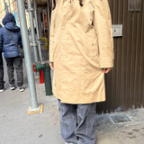 Burberry Vintage Khaki Plaid Lined Mid-Length Coat