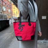Vivienne Westwood Red Canvas Tote Bag