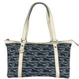 Gucci Western Logo Denim Abbey Zip Tote