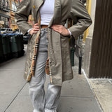 Burberry Vintage Grey Check Lined Coat