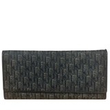 Christian Dior Vintage Black Canvas Trotter Long Wallet
