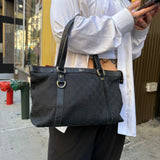 Gucci GG Canvas Abbey Shoulder Tote Black