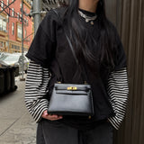 Hermes Black Mini Kelly 20 Box Calf 1991