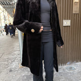 Fabio Mantegazza Vintage Black Fur Coat