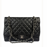 Chanel Black Quilted Leather Jumbo Classic Flap Bag 2009