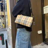 Burberrys Nova Check Flap Shoulder Bag