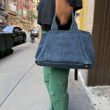 Prada Canapa Denim Tote Bag
