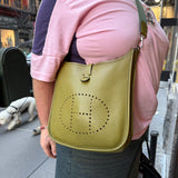 Hermes Taurillon Clemence Evelyne Green