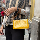 Louis Vuitton Yellow Monogram Vernis Lexington Pochette
