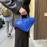 Balenciaga Royal Blue Leather Triangle 2Way Bag