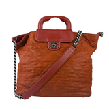 Chanel Orange Quilted Leather Large In The Mix Shopping Two-Way Tote 2011
