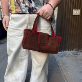 Chanel 1998 Coco Mark Brown Suede Handbag