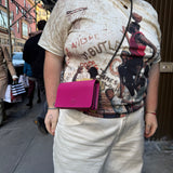 Coach Pink Hayden Foldover Crossbody Chain Bag