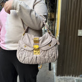 Miu Miu Lilac Nappa Leather Shoulder Bag
