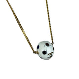 Chanel Vintage Spring Collections Soccer Ball Rhinestone Charm Necklace 04S 2004