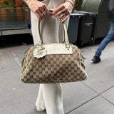 Gucci GG Canvas Trophy Boston Bag