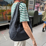 Bottega Veneta Blue Intrecciato Hobo Shoulder Bag