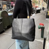 Burberry Black Leather Shoulder Tote