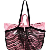 Balenciaga Pink/Black 24/7 Layered Mesh Tote Bag