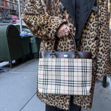 Burberry Vintage Canvas Nova Check Tote