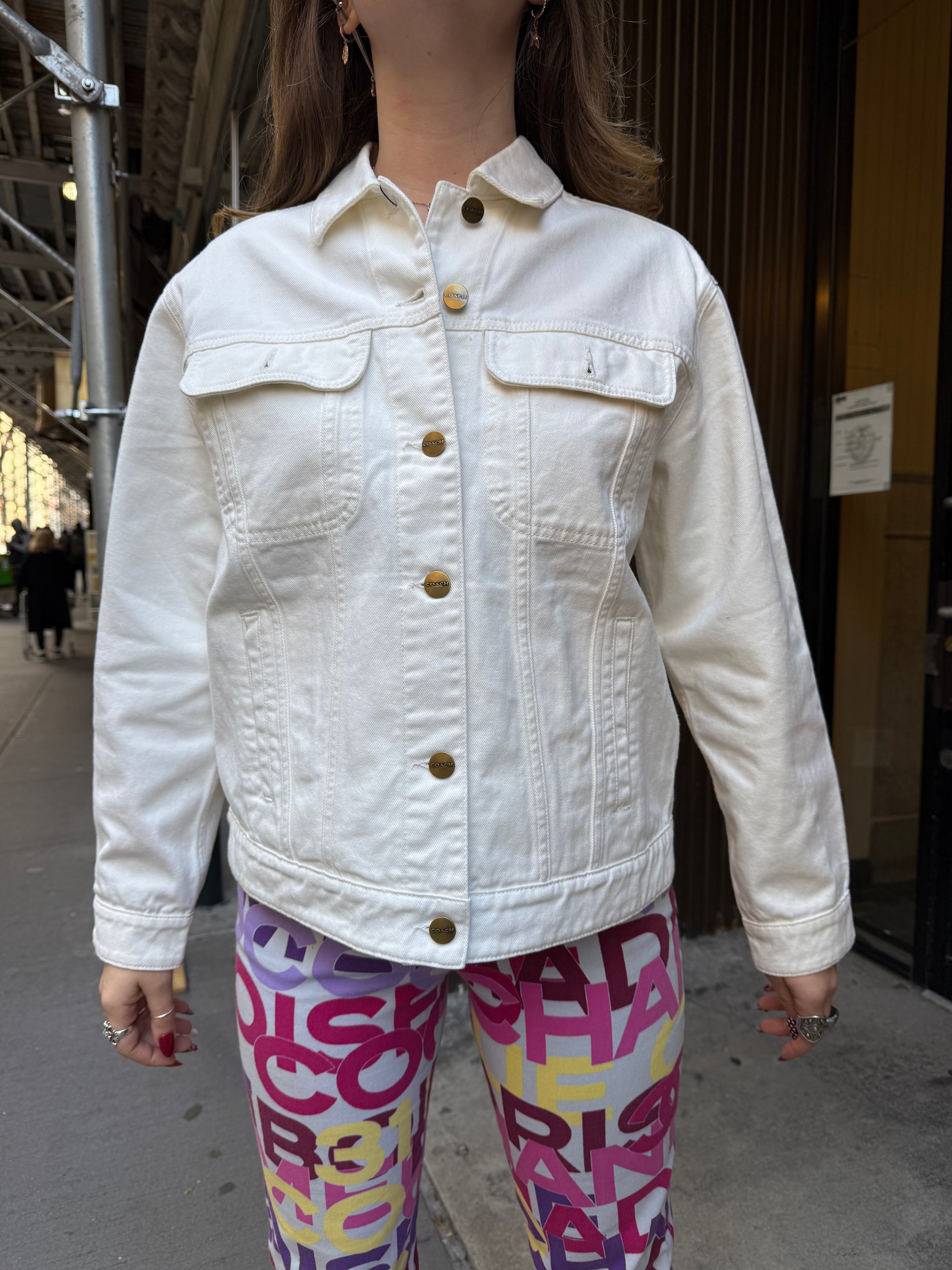 Coach White Denim Jacket