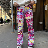 Chanel 00A Multicolor Logo Denim Pants