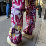 Chanel 00A Multicolor Logo Denim Pants