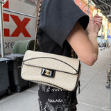 Chanel East West Beige Jersey Flap Bag 2002