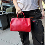 Louis Vuitton Red Epi Speedy 35