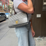 Chanel Grey Jumbo Soft Elegance Flap Bag