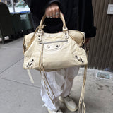 Balenciaga Ivory Leather Classic City Bag