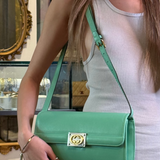 Gucci GG Green Matisse Leather Flap Shoulder Bag