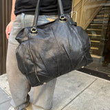 Gucci GG Black Signature Full Moon Shoulder Bag