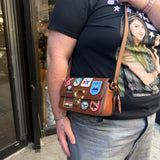 Coach Shoulder Bag Patches Brown