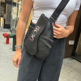 Dior Grained Leather Floral Logo Saddle Bag