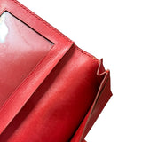 Hermes Red Leather Saumur Diane Boxcalf Cardholder