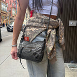 Balenciaga Black Moto Crossbody Bag