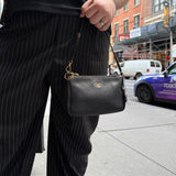 Prada Black Pebbled Leather Pochette