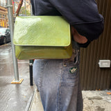 Louis Vuitton Monogram Vernis Green Thompson Shoulder Bag