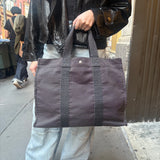 Hermes Herline Canvas Tote Grey