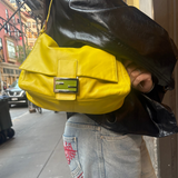 Fendi Yellow Leather Mamma Baguette