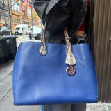 Christian Dior Python Trimmed Blue Addict Tote