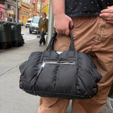 Prada Black Quilt Bomber Duffle Bag