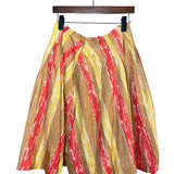 Marni Striped Pleated Skirt Beige