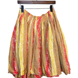 Marni Striped Pleated Skirt Beige