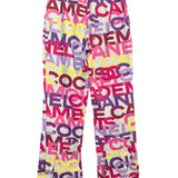 Chanel 00A Multicolor Logo Denim Pants