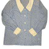 Givenchy Vintage Blue Polka Dot Collared Shirt